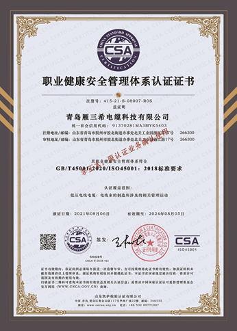 ISO45001认证
